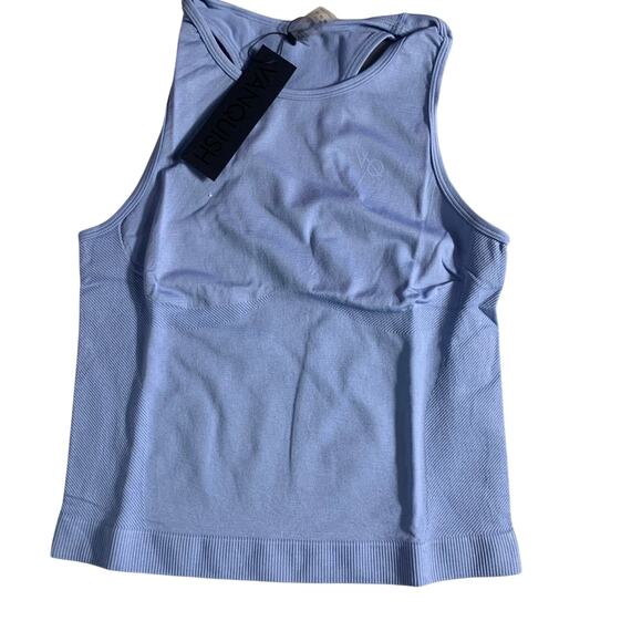 Vanquish Elevate Seamless Sky Blue Racer Back Tank Top Size Large - Picture 1 of 6